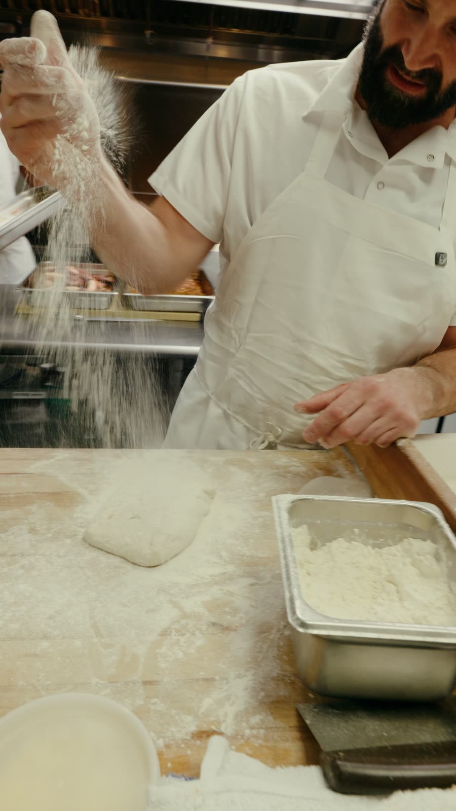 Enzo behind the scenes in the kitchen