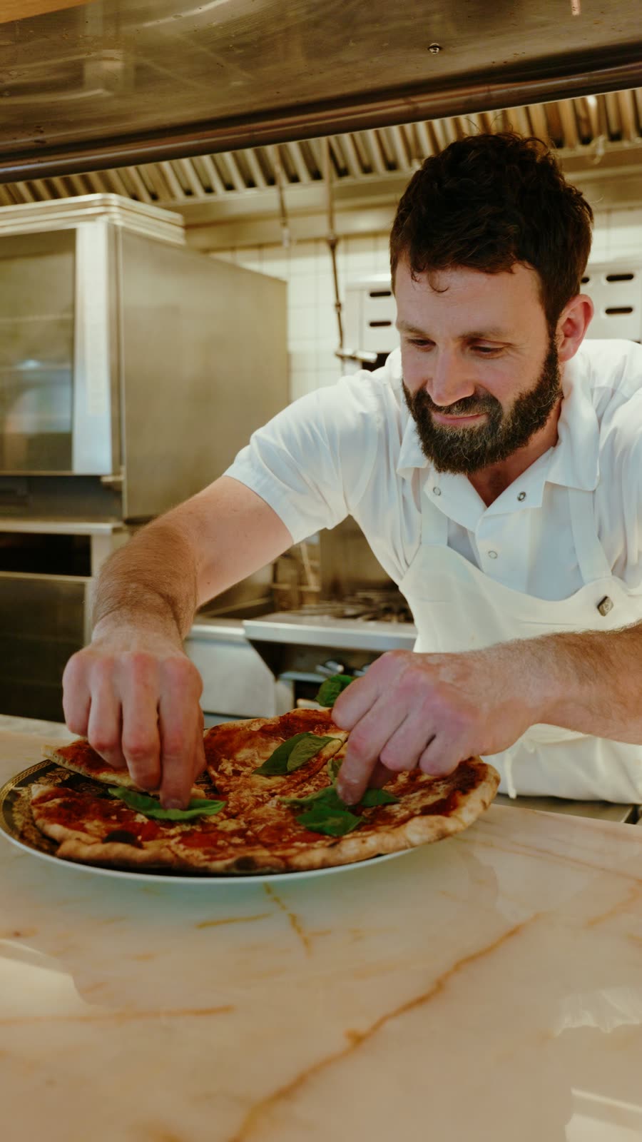 Enzo behind the scenes in the kitchen