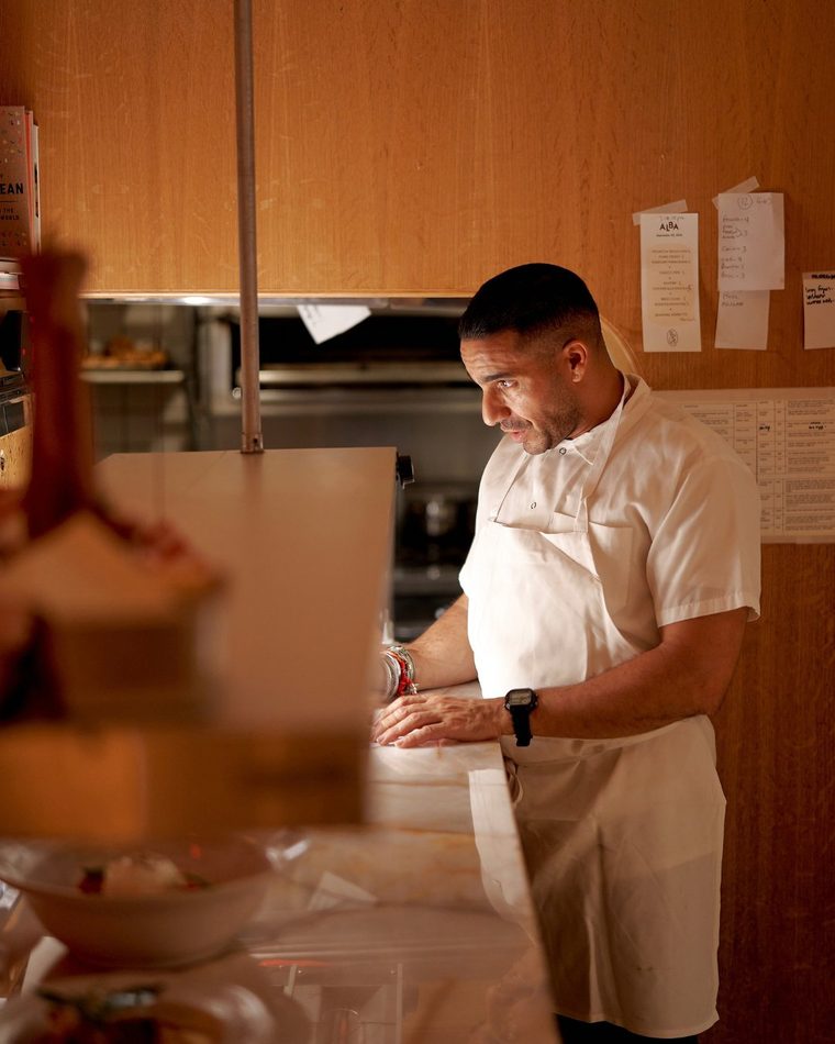 Chef at the pass at Cucina Alba