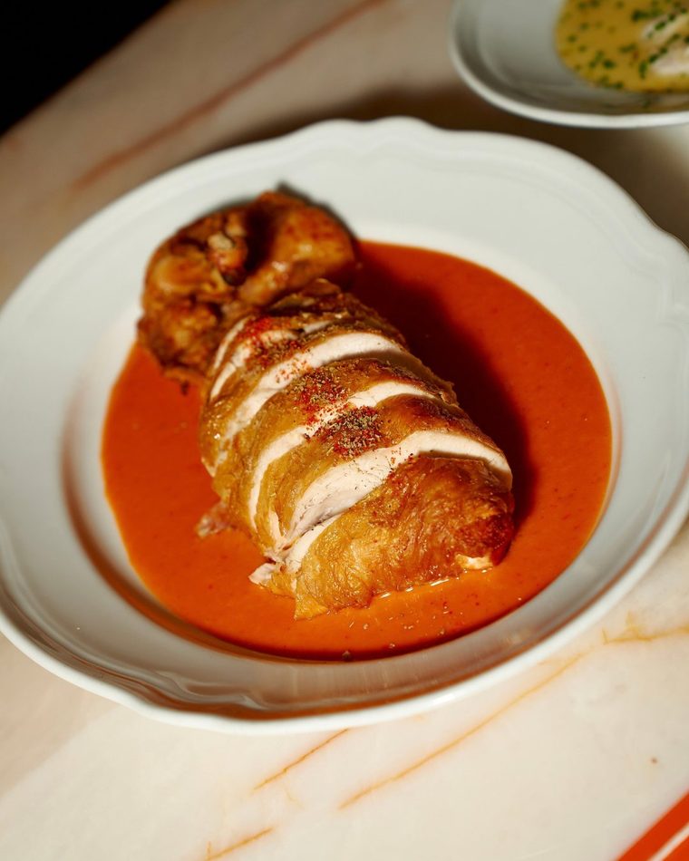 Chicken in sauce at Cucina Alba
