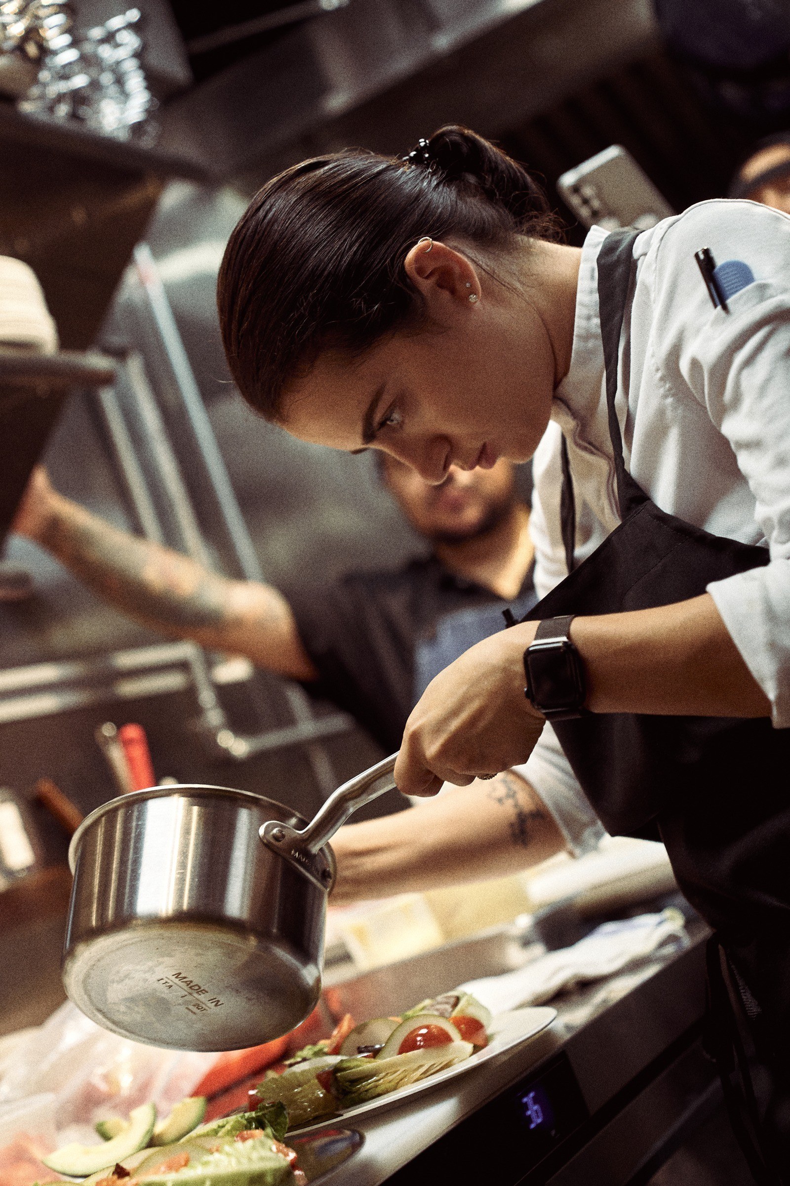 Chef at work in the Romy kitchen