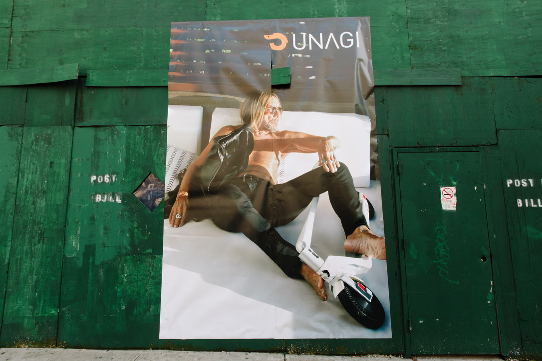 Unagi x Iggy Pop poster green wall